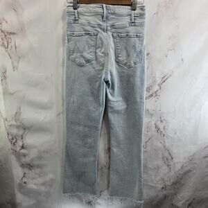 Mother Jeans Womens 28 High Rise Hustler Ankle Fray Light Smooth Sailing